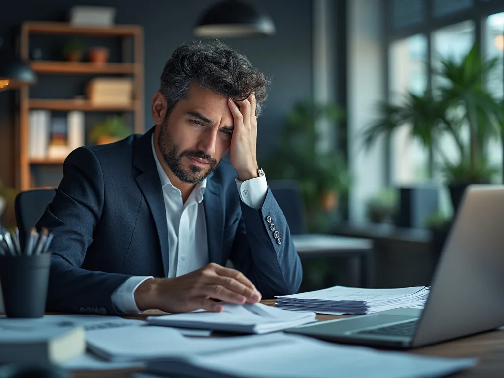 Psicólogo pericial realizando evaluación de estrés y burnout en el entorno laboral.